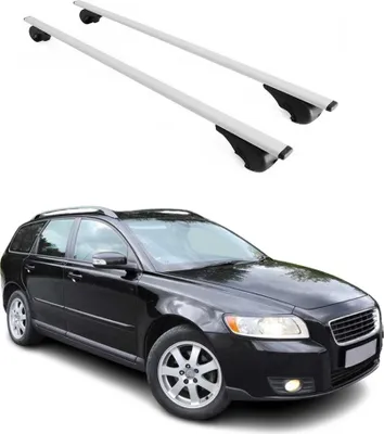 Produktbild von Dachträger Grundtäger für Volvo V50 2004-2012 75kg Metall Silber 2 tlg