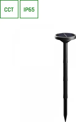 Produktbild von SOLAR PLATO LED Solarleuchte Gartenspot mit Erdspieß 1W IP65 CCT Schwarz