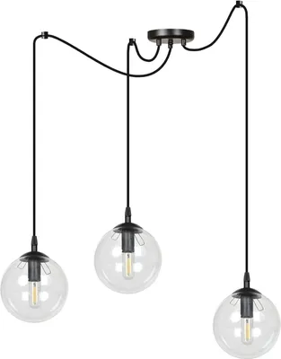Obrázok produktu pre Luster Emibig 3xE14 40W GIGI 3 BLACK TRANSPARENT 936/3