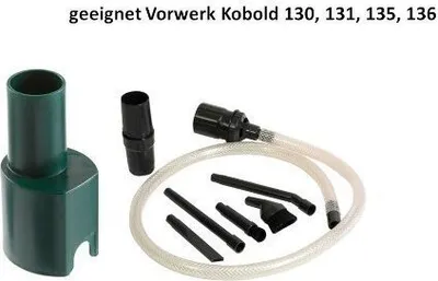 Produktbild von Zubehör-Kit 8-teilig, Mikrodüsen-Set, kompatibel mit allen Staubsaugertypen mit 32/35 mm + Adapter geeignet für Kobold 130, 131, 135, 136