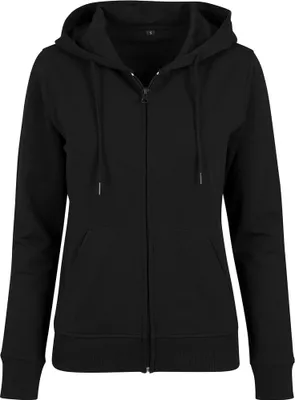 Produktbild von Build Your Brand - Hoodie mit durchgehendem Reißverschluss für Damen LT2227 (L) (Schwarz)
