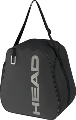 A black HEAD bootbag with the HEAD logo printed vertically on the front.