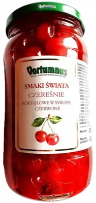 Image de Cerises cocktail rouges, 420 g - Vortumnus