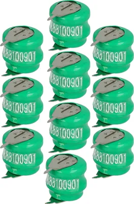 Produktbild von vhbw 10x NiMH Ersatz Knopfzellen-Akku (40 mAh, 2,4 V, NiMH)