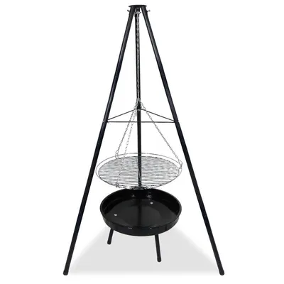 Produktbild von CCLIFE Schwenkgrill mit Grillrost Drehbar Rutschfester Grill Color:166 cm hoch, Zubehör:Mit Grillrost und Feuerschale