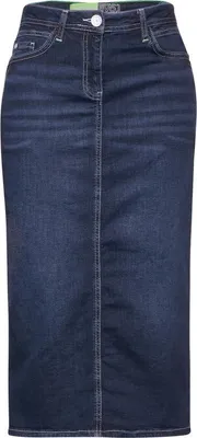 Obrázok produktu pre Cecil Damen Midi Jeansrock tmavo modré pranie