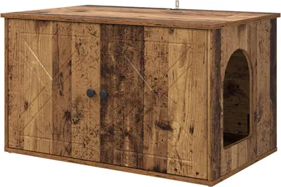 Produktbild von Katzenhaus Altholz 85 x 55 x 50 cm Holzwerkstoff