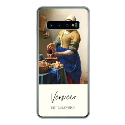 Produktbild von MuchoWow® Handyhülle Schutzhülle Hülle für Samsung Galaxy S10 Kunst - Milchmädchen - Vermeer Silikon Softcase Handy Hülle - Handytasche