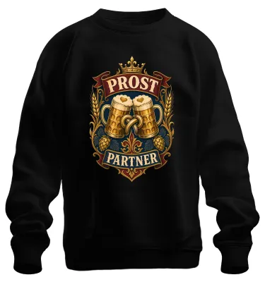 Imagen del producto de Camiseta, sudadera, jersey, color , talla 3XL. Diseño: , cerveza, pretzel, corona, pantalones de cuero