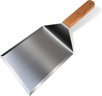 Produktbild von Backspatel aus Edelstahl hitzebeständig und kratzfest für Backbleche und Grill 12,7 x 32 cm