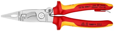 Produktbild von Knipex 13 96 200 T, 1,5 cm, Stahl, Kunststoff, Rot, Gelb, 1000 V, 65 mm