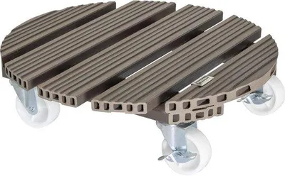 Image de Chariot de jardin Ø 385 x 11 cm en composite de bois - Capacité de charge : 150 kg