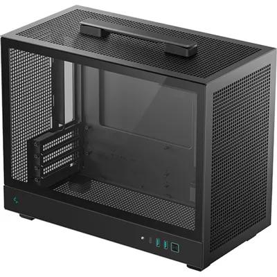 Image de DeepCool CH160 PLUS, Small Form Factor (SFF), PC, Noir, Micro ATX, Mini-ITX, ABS (acrylonitrile-butadiène-styrène), Verre trempé, SPCC, 16,4 cm