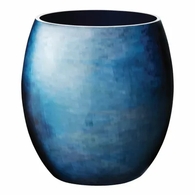 Immagine prodotto di Stelton Stockholm Vase M Horizon, Dekovase, Blumenvase, Aluminium, Emaille, Blau, Ø 18 cm, 451-21