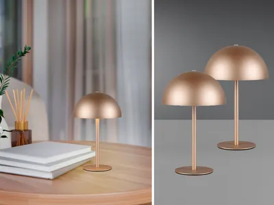 Produktbild von 2er SET kleine kabellose Akku Tischlampen Coffee Touch dimmbar mit USB aufladbar
