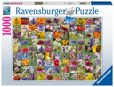Obrázok produktu pre Ste pripravení na bzučiacu zábavu? Puzzle Ravensburger 99 včiel (1 000 dielikov) vás zabavia na dlhé hodiny. Ponorte sa do farebného sveta zaneprázdnených včiel a sledujte, ako sa vaše dielo kúsok po kúsku formuje