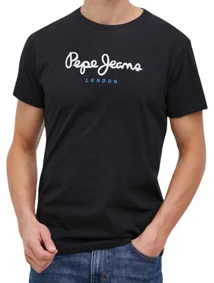 Immagine prodotto di Pepe Jeans - T-shirt da uomo, scollo rotondo, vestibilità regolare NA195 (L) (nero)