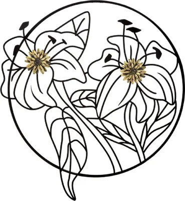 Image de Mauro Ferretti panneau mural Simply Flotis 63x2x69 cm noir doré