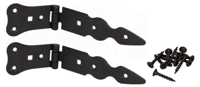Zdjęcie produktu dla KOTARBAU® Taśma do drzwi, zawias do bramy, zawias do drzwi, wspornik montażowy, 150 mm, czarny, zestaw 2 sztuki
