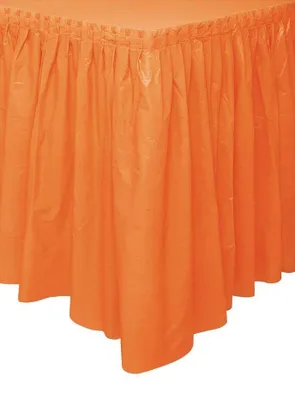 Obrázek produktu pro Oranžová plastová ubrus, rozměry 4,3 m x 74 cm
