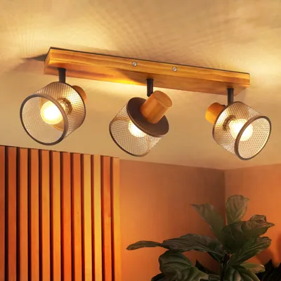 Produktbild von ZMH Deckenstrahler 3 flammig E14 Deckenspots Deckenlampe Schwarz Küchenlampe Metall Spotleuchte Deckenleuchte Spots für Küche Schlafzimmer Wohnzimmer