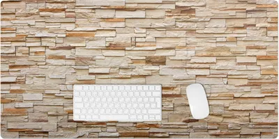Produktbild von Steinmauer – Schreibtischunterlage – Rutschfeste Tischunterlage – Schreibtischmatte für Büro & Zuhause – Schreibunterlage – Mauspad – Tischmatte – 100 x 50 cm