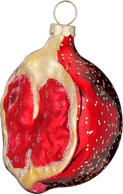 Produktbild von Christbaumschmuck Granatapfel Figur 6,5cm Glas Rot