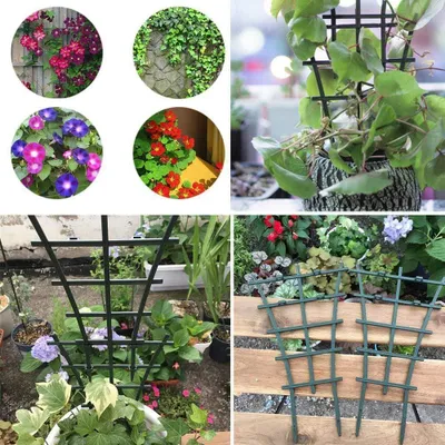 Image de 20 pièces d'aide à l'escalade Spalier pour plantes en pot - treillis empilable pour plantes d'intérieur Supports pour pots de fleurs à faire soi-même