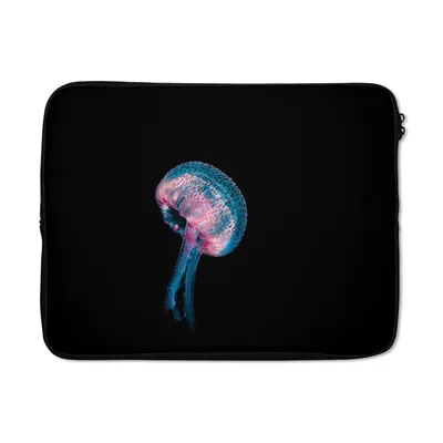 Produktbild von MuchoWow® Laptop Hülle 15 Zoll Qualle - Meer - Rosa - Blau Laptoptasche - Laptoptasche - Sleeve - Rundum-Schutz