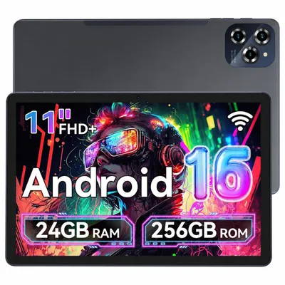 Produktbild von KINGRID W90 Tablet mit 4G LTE, 5G WIFI, 11 Zoll FHD+ Display, Android 15, Gemini-KI, 24GB+256GB, 4TB erweiterbar, 1080P, 16MP+8MP, 8000 mAh Akku