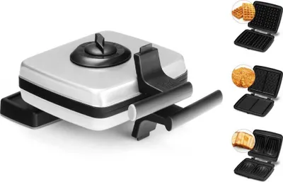 Obrázok produktu pre Frifri FRI022814512GRP, 2 wafle/waflí, Obdĺžnikový, Čierna, Šedá, Hliník, Plast, 1200 W