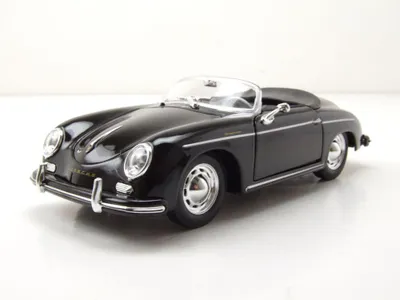 Produktbild von Welly 24106CSW Porsche 356 A Speedster schwarz 1:24