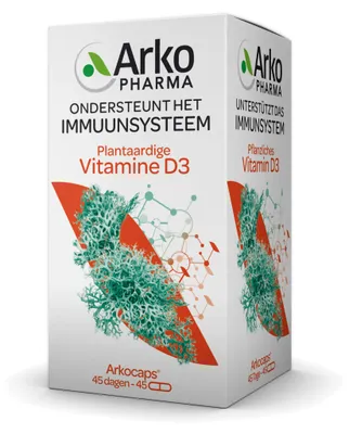 Productafbeelding van Arkocaps Vitamine D3 2000IE Vegan (45 capsules)