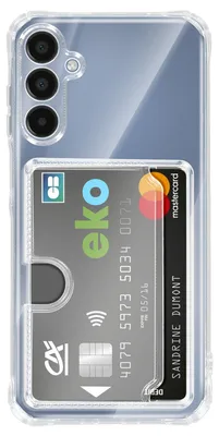 Produktbild von Avizar, Hülle mit Kartenfach und Stoßecken für Samsung Galaxy A15, Transparent