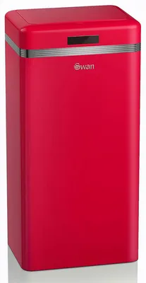 Obrázek produktu pro SWAN SWKA4500RNEW Retro odpadkový koš se senzorem automatického otevírání, kovový, 45 litrů, vintage design červený