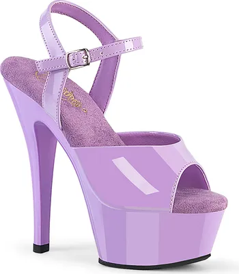 Produktbild von KISS-209 Pleaser Damen Stiletto High Heels Riemchen Plateau Sandalen lavendel Lack