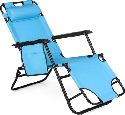 Produktbild von Outtec® Skládací zahradní křeslo lehátko - do 150 kg - lehátko skládací zahradní lehátko opěradlo kempingové křeslo plážové křeslo plážové křeslo