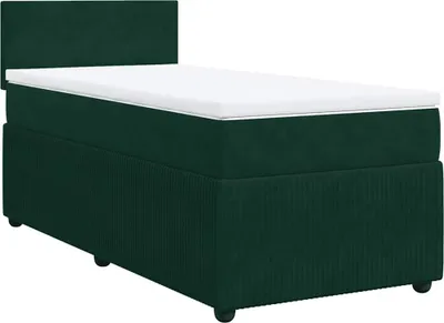 Obrázek produktu pro vidaXL Postel Boxspring s matrací Dark Green 80x200 cm Velvet