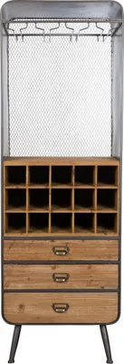 Produktbild von Dutchbone Vino Weinregal/ Getränke-Schrank Hoch Eisen/ Holz