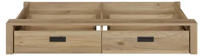 Produktbild von Bettschubkasten >JYTANA< in Mauvella Eiche Nachbildung - 128,2x21,2x91,5cm (BxHxT)