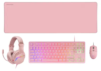 Productafbeelding van Mars Gaming MCP-RGB3, Kabel, USB, Membraan toetsen, QWERTY-indeling, RGB LED-verlichting, Roze