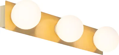 Produktbild von QAZQA - Moderne Bad I Badezimmer Wandleuchte Gold I Messing 48 cm IP44 3-flammig - Cederic - Glas Länglich - LED geeignet G9