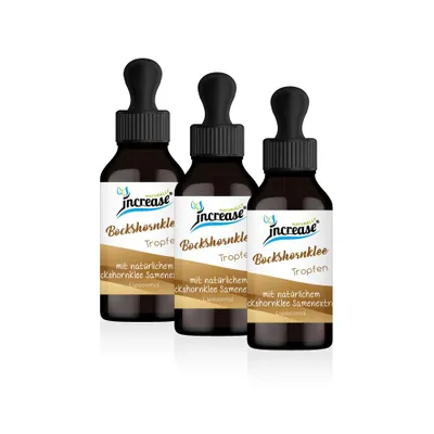 Produktbild von Nimm 3, zahl 2 Aktion Liposomale Bockshornklee Tropfen hochdosiert - 3000mg Bockshornklee pro Tag (270.000mg Bockshornklee in 3 Flaschen) - MCT Öl