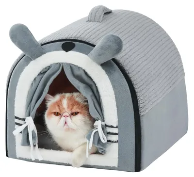 Immagine prodotto di Omgoods - Cuccia per gatti con porta e cuscino lavabile