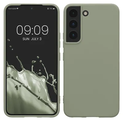 Produktbild von kwmobile Handyhülle für Samsung Galaxy S22 Hülle - TPU Case - Kabelloses Laden - Schutzhülle Cover in Graugrün