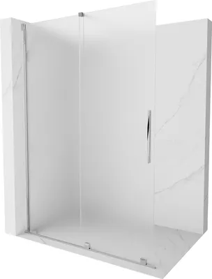 Image de Mexen Velar Paroi de douche à l'italienne 140 x 200 cm, verre dépoli 8 mm, chromé - 871-140-000-33-01