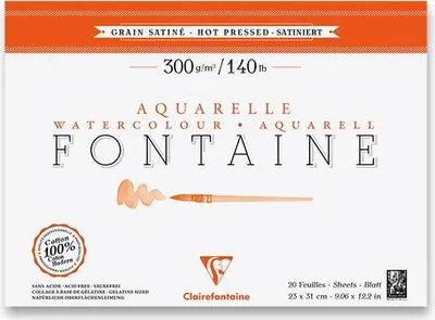 Obrázok produktu pre Clairefontaine 96344C, Umelecká papierová podložka, 300 g/m², 20 listy