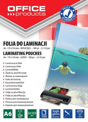 Immagine prodotto di Folia do laminowania A6 2 x 125 mikronów 100 sztuk