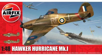 Hawker Hurricane Mk.I Modellbausatz 1:48, 127 Teile