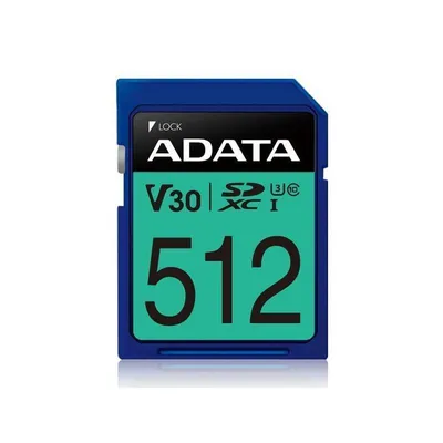 Obrázek produktu pro ADATA Premier Pro, 512 GB, SDXC, Třída 10, UHS-I, 100 MB/s, 80 MB/s